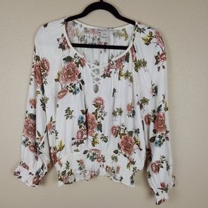 American Rag Cie Floral Top Size L